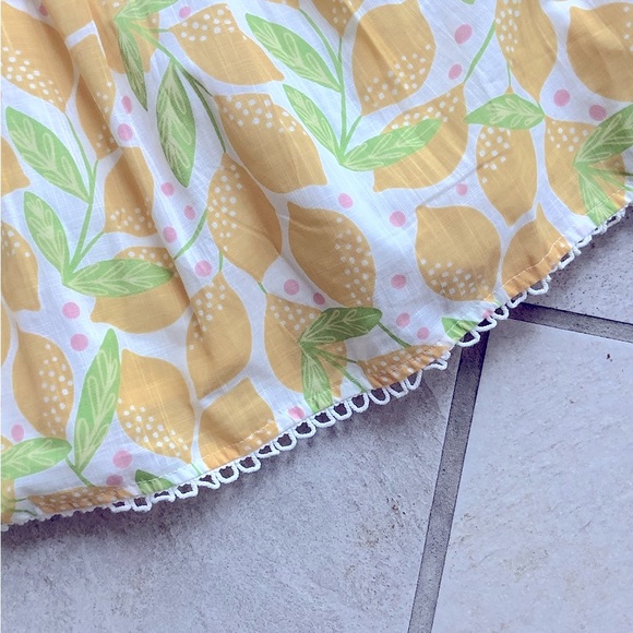 NWT Adorable Cynthia Rowley Lemon Dress Yellow Green Scalloped Lace - Picture 5 of 9